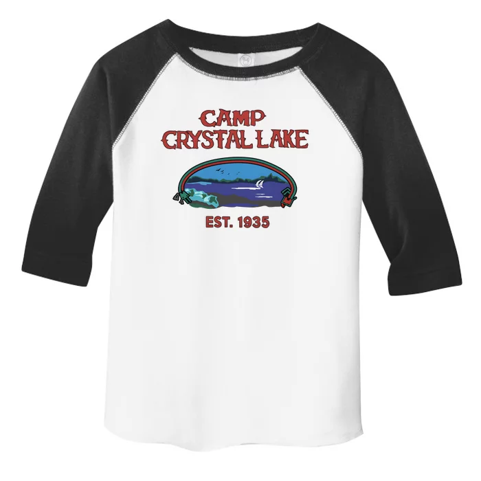 Camp Crystal Lake Est 1935 Halloween Horror Movie Scary Toddler Fine Jersey T-Shirt