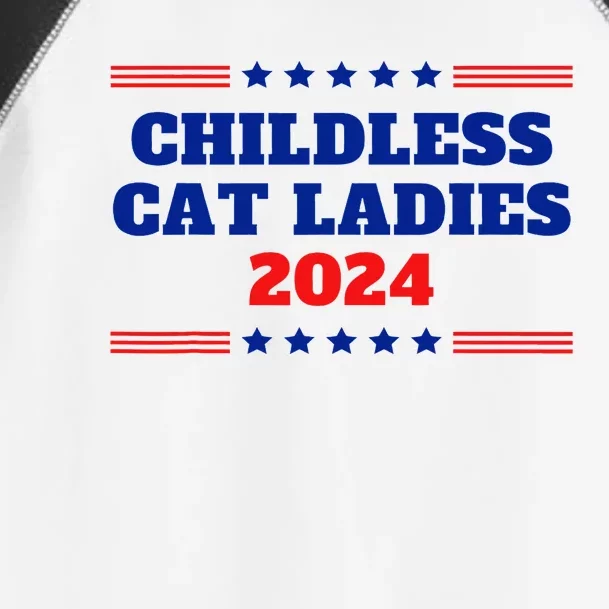 Childless Cat Ladies Funny Sarcastic Kamala Voter Quote 2024 Toddler Fine Jersey T-Shirt