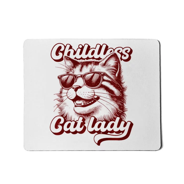 Childless Cat Lady Funny Cat Saying Premium Mousepad