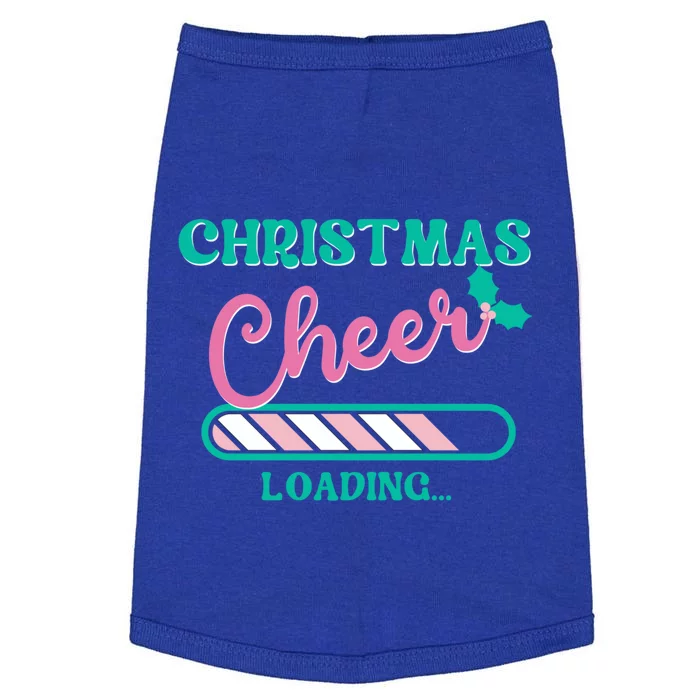 Christmas Cheer Loading Holiday Apparel Retro Pink And Green Gift Doggie Tank