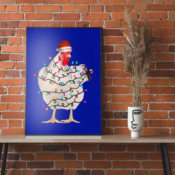 Chicken Christmas Lights Chicken Lover Pajama Gift Poster