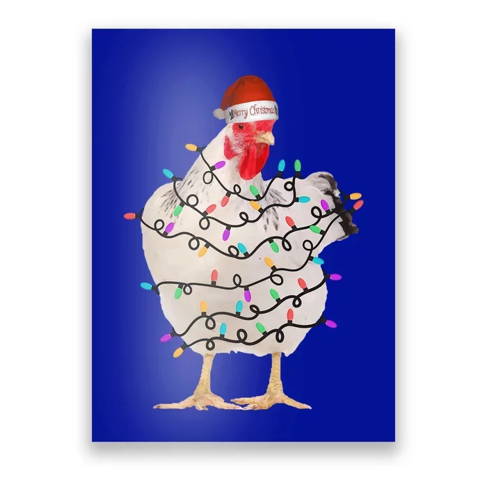 Chicken Christmas Lights Chicken Lover Pajama Gift Poster