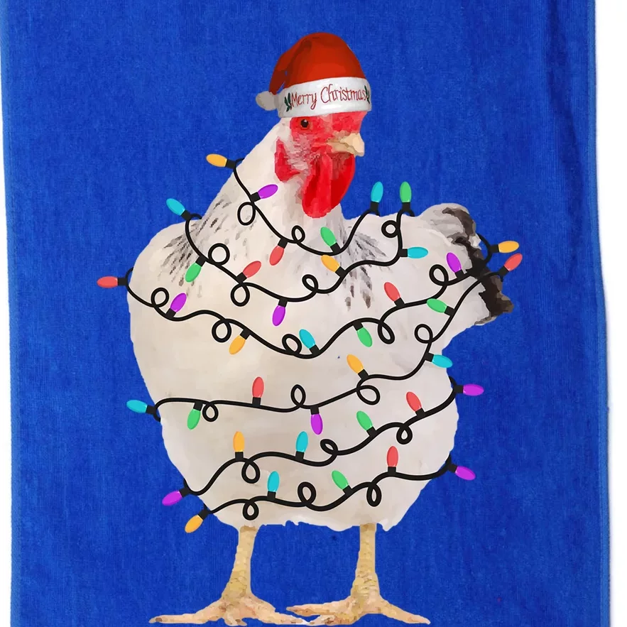 Chicken Christmas Lights Chicken Lover Pajama Gift Platinum Collection Golf Towel