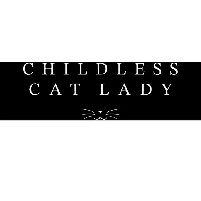 Childless Cat Lady Cute Cat Face 2024 Childless Cat Lady Gift Bumper Sticker