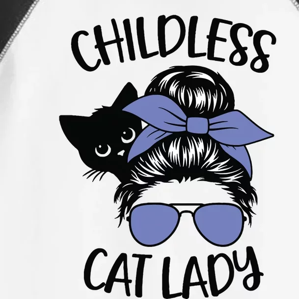 Childless Cat Lady Messy Bun Toddler Fine Jersey T-Shirt