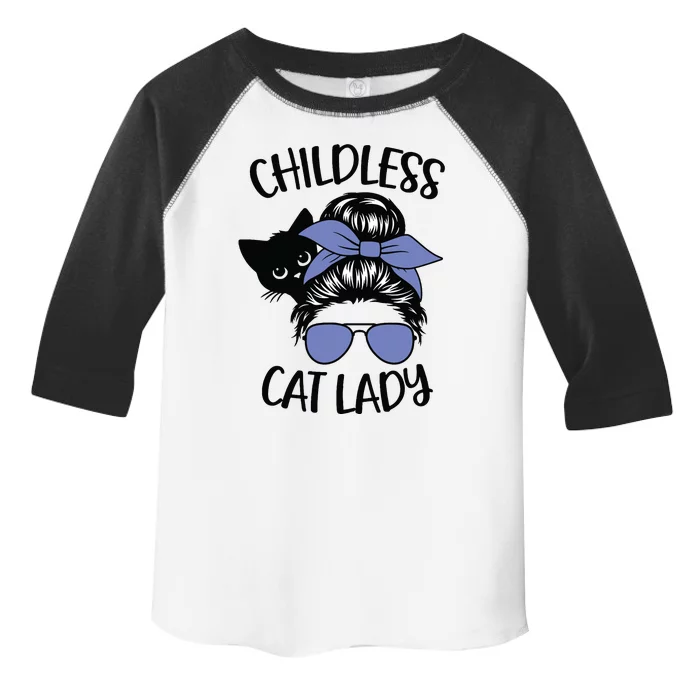 Childless Cat Lady Messy Bun Toddler Fine Jersey T-Shirt