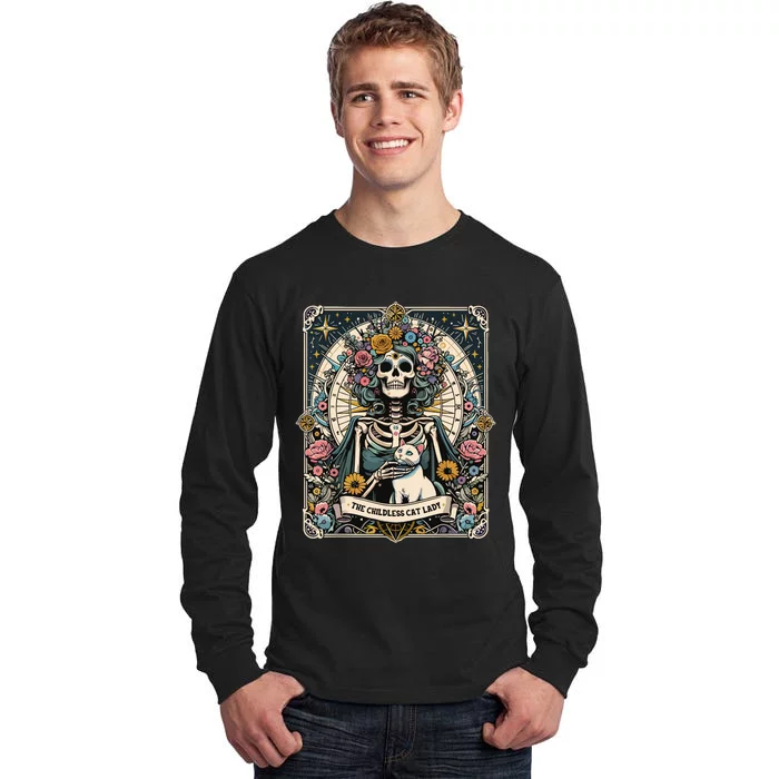 Childless Cat Lady Tarot Card Tall Long Sleeve T-Shirt