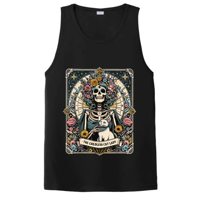 Childless Cat Lady Tarot Card Performance Tank