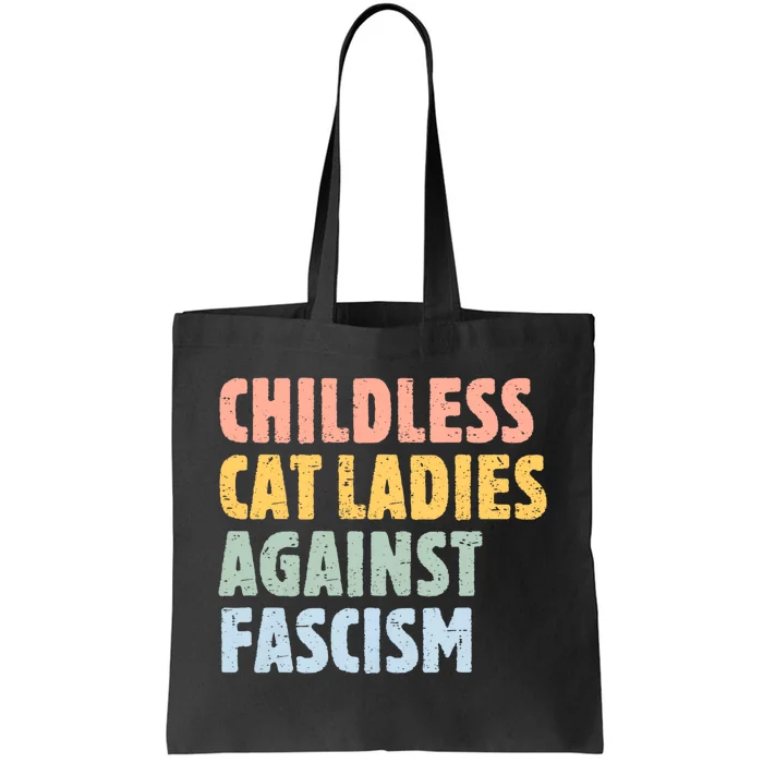 Childless Cat Ladies Against Fascism Kamala Harris 2024 Tote Bag