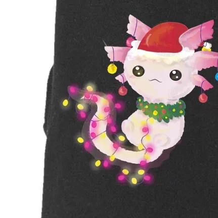 Cute Christmas Lights Axolotl Doggie 3-End Fleece Hoodie