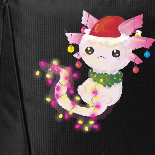 Cute Christmas Lights Axolotl City Backpack