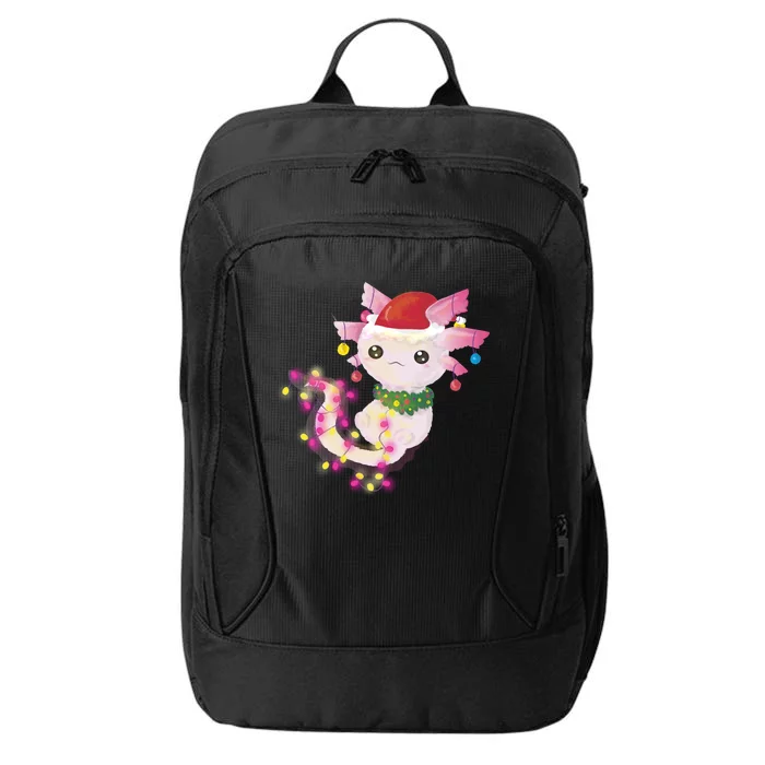 Cute Christmas Lights Axolotl City Backpack