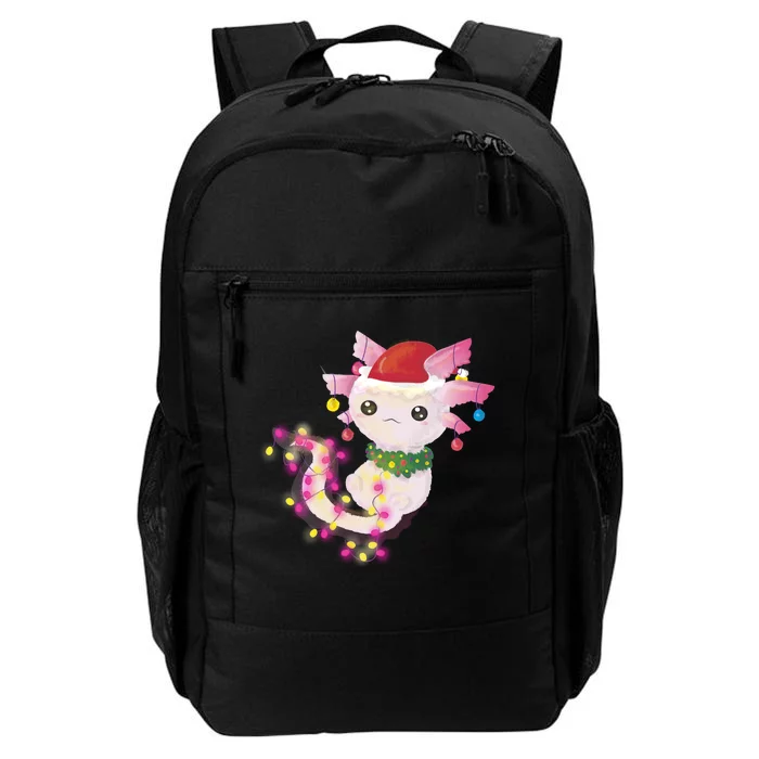 Cute Christmas Lights Axolotl Daily Commute Backpack