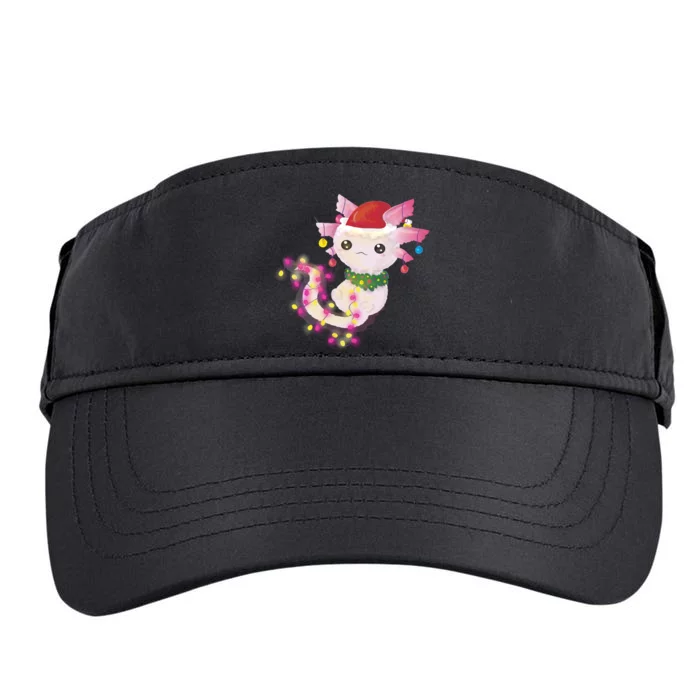 Cute Christmas Lights Axolotl Adult Drive Performance Visor