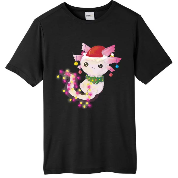 Cute Christmas Lights Axolotl ChromaSoft Performance T-Shirt