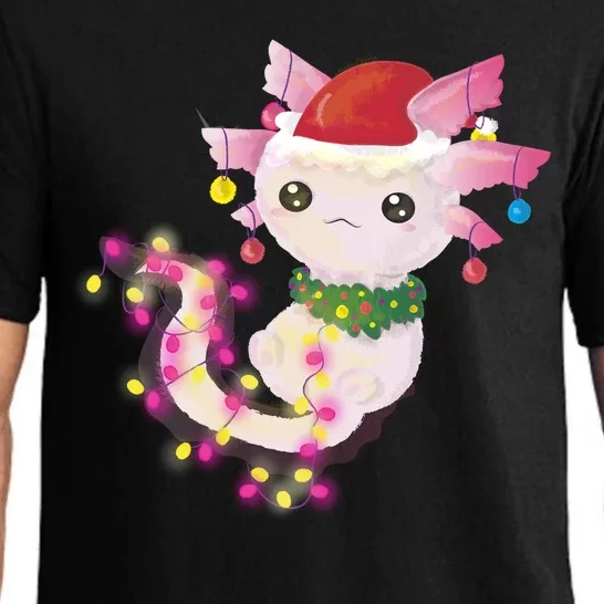 Cute Christmas Lights Axolotl Pajama Set