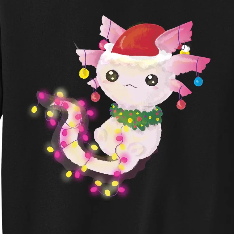 Cute Christmas Lights Axolotl Tall Sweatshirt