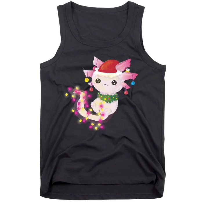 Cute Christmas Lights Axolotl Tank Top