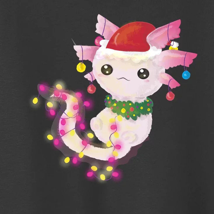 Cute Christmas Lights Axolotl Toddler T-Shirt