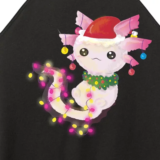 Cute Christmas Lights Axolotl Women’s Perfect Tri Rocker Tank