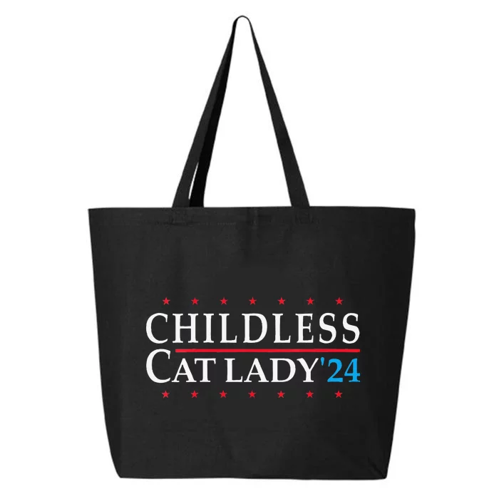 Childless Cat Lady 2024 Vote Patriotic Usa 25L Jumbo Tote