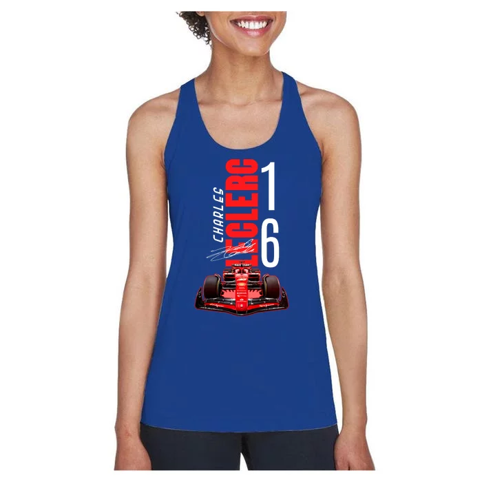 Cool Charles Leclerc Grand Prix 16 F1 Racing Women's Racerback Tank