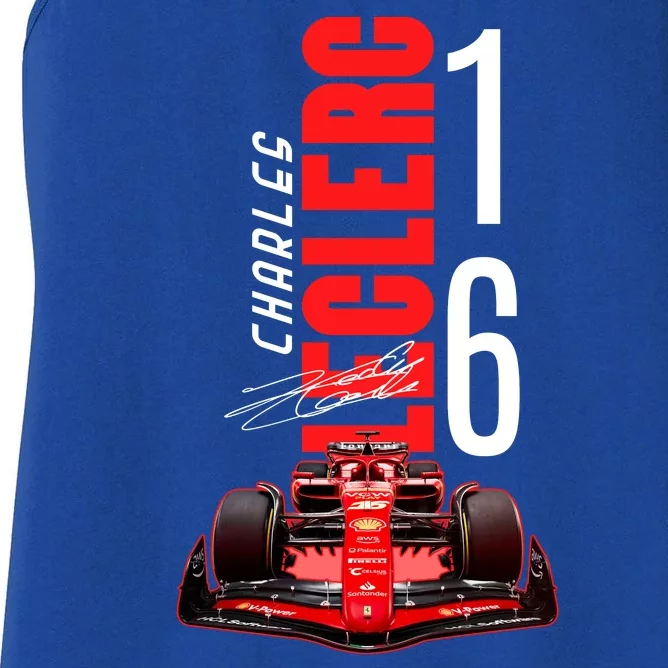 Cool Charles Leclerc Grand Prix 16 F1 Racing Women's Racerback Tank