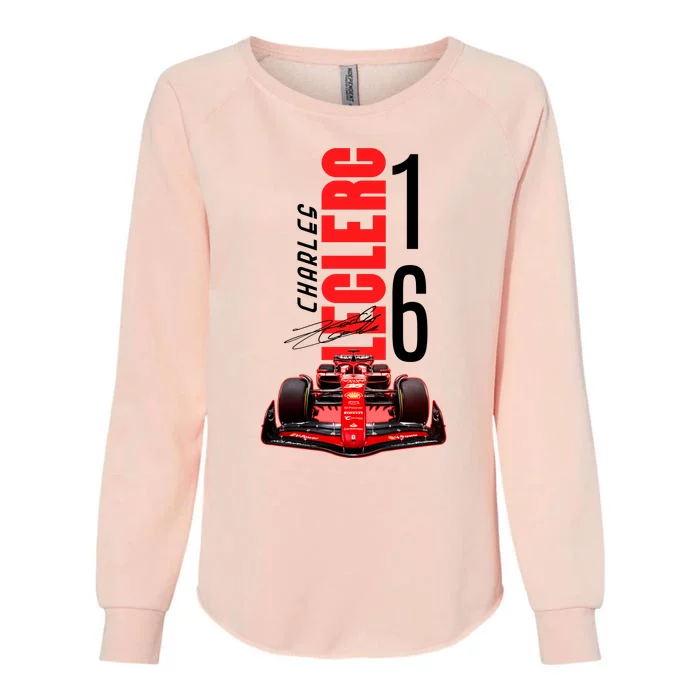 Cool Charles Leclerc Grand Prix 16 F1 Racing Womens California Wash Sweatshirt