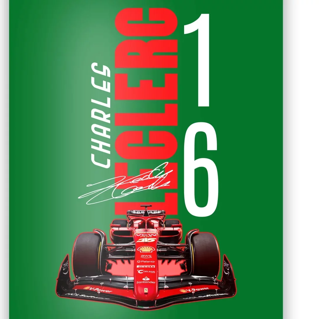 Cool Charles Leclerc Grand Prix 16 F1 Racing Poster