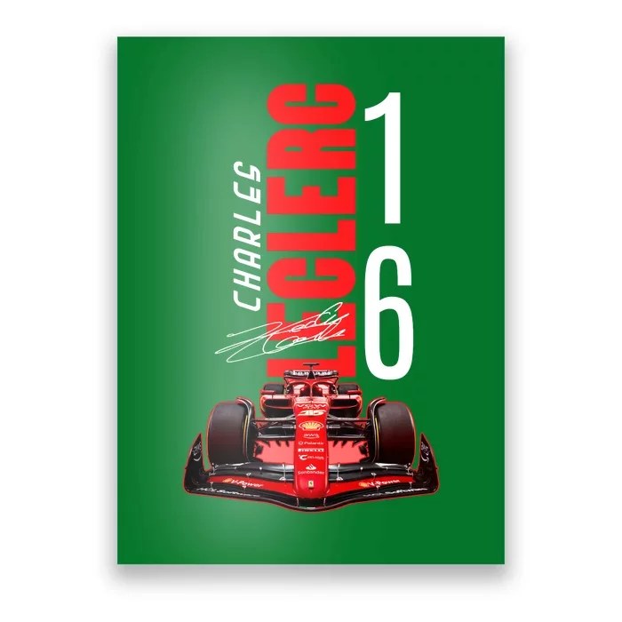 Cool Charles Leclerc Grand Prix 16 F1 Racing Poster