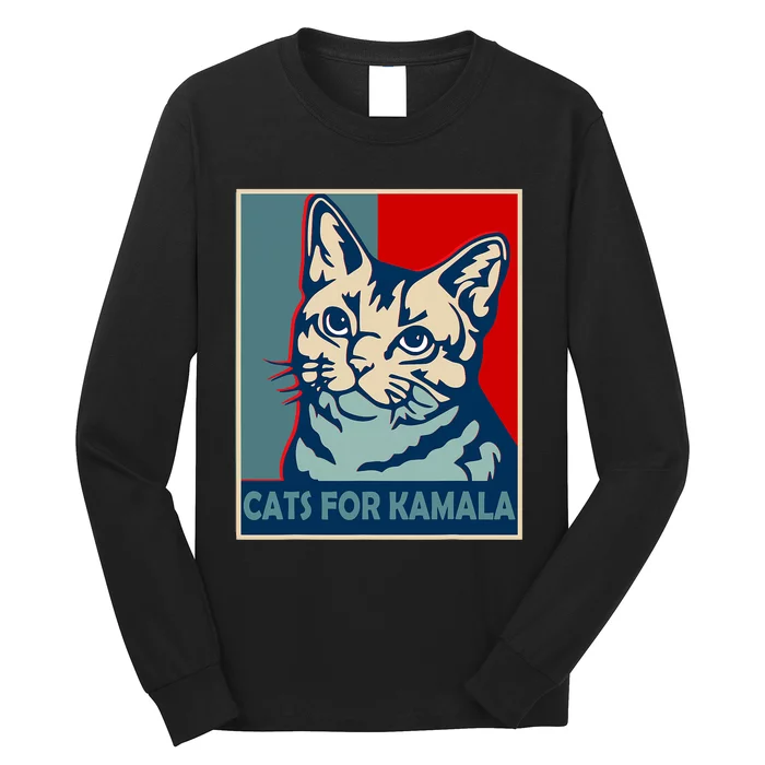 Childless Cat Lady Is Voting Kamala Harris President 2024 Long Sleeve Shirt