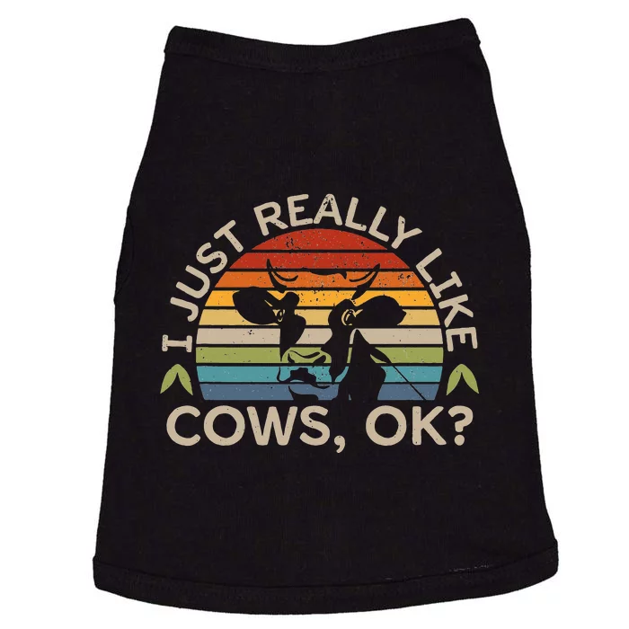 Cow  Cow Lover Gifts Cow Farmer Rancher Doggie Tank