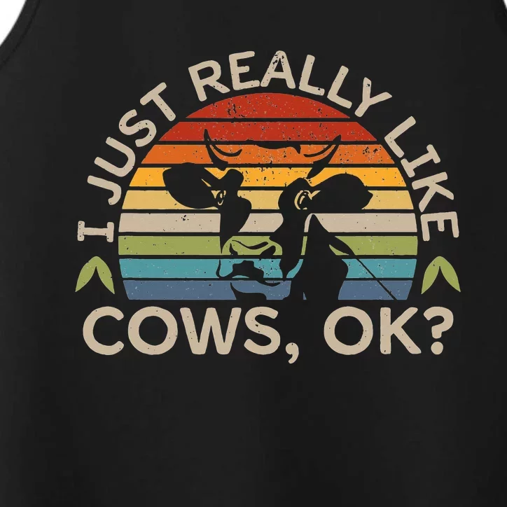 Cow  Cow Lover Gifts Cow Farmer Rancher Performance Tank