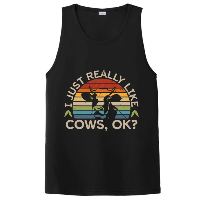 Cow  Cow Lover Gifts Cow Farmer Rancher Performance Tank