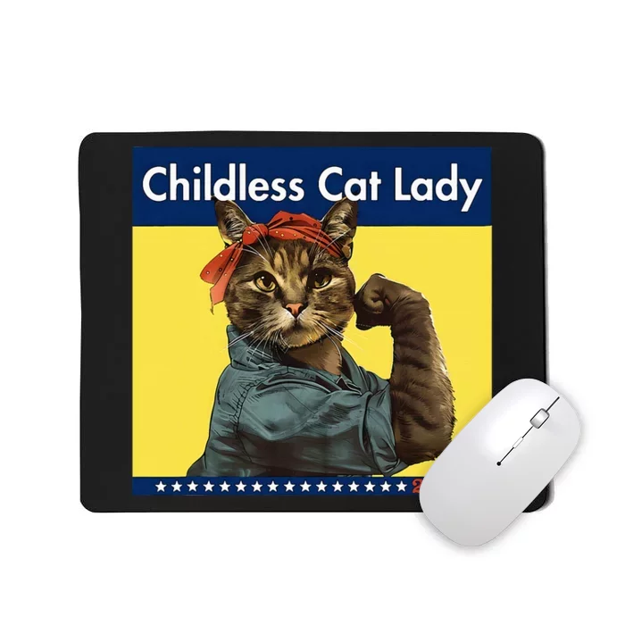 Childless Cat Lady Is Voting Election 2024 Usa Mousepad