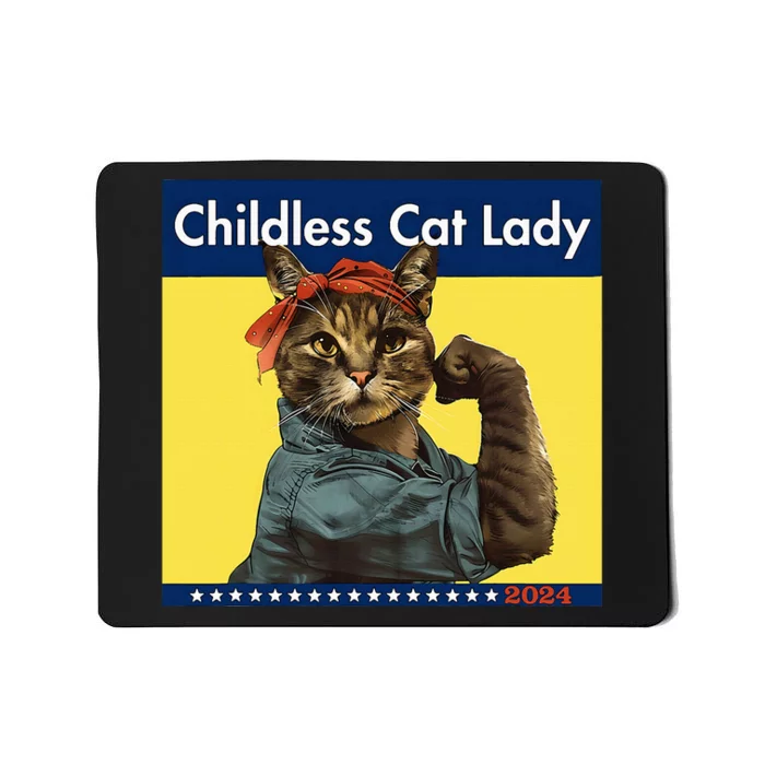 Childless Cat Lady Is Voting Election 2024 Usa Mousepad