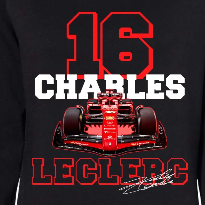 Cool Charles Leclerc 16 F1 Racing Womens California Wash Sweatshirt