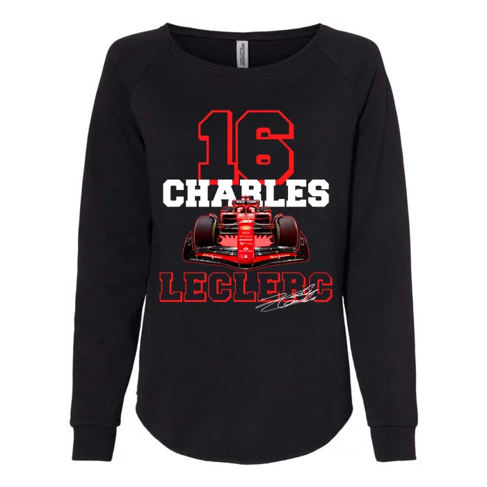 Cool Charles Leclerc 16 F1 Racing Womens California Wash Sweatshirt