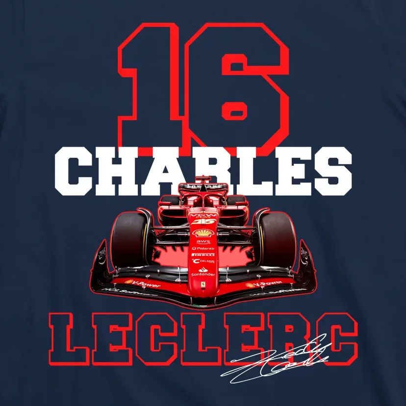 Cool Charles Leclerc 16 F1 Racing T-Shirt