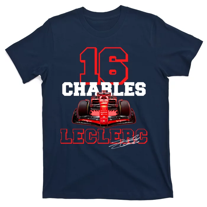 Cool Charles Leclerc 16 F1 Racing T-Shirt