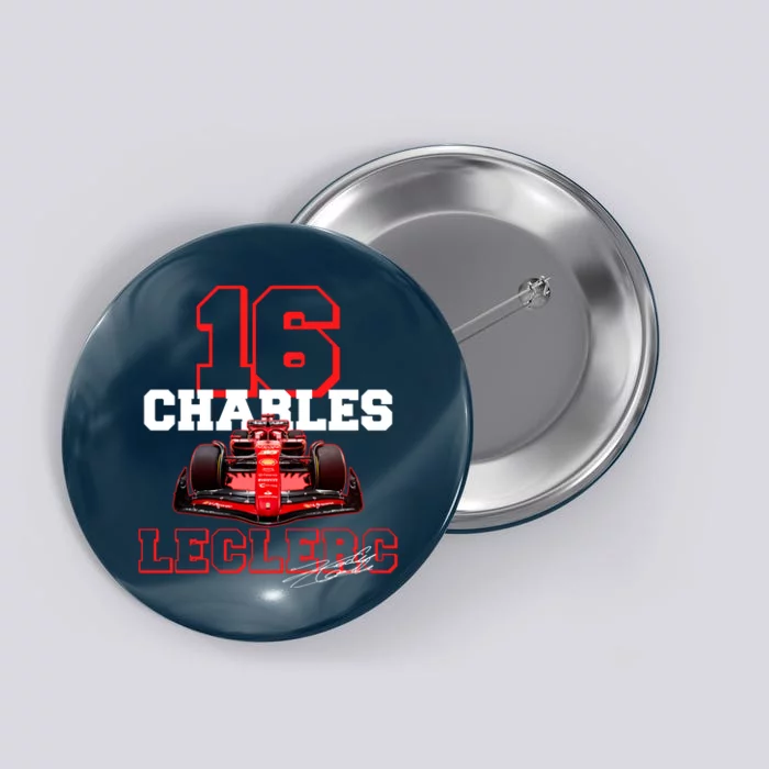 Cool Charles Leclerc 16 F1 Racing Button