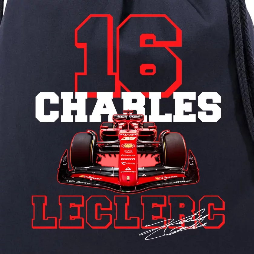 Cool Charles Leclerc 16 F1 Racing Drawstring Bag