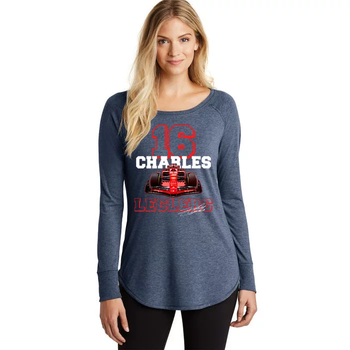 Cool Charles Leclerc 16 F1 Racing Women's Perfect Tri Tunic Long Sleeve Shirt