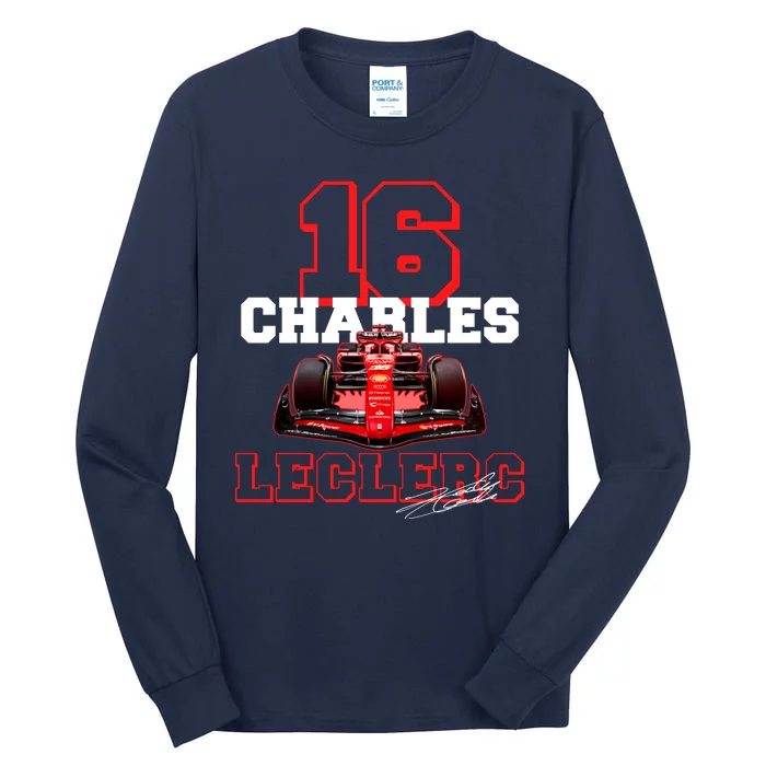 Cool Charles Leclerc 16 F1 Racing Tall Long Sleeve T-Shirt