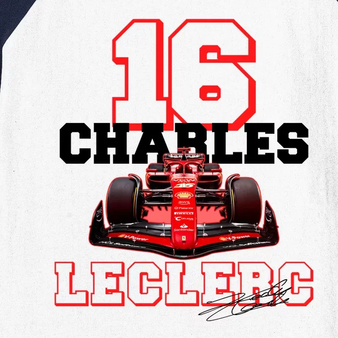 Cool Charles Leclerc 16 F1 Racing Baseball Sleeve Shirt