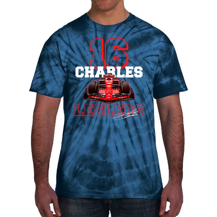 Cool Charles Leclerc 16 F1 Racing Tie-Dye T-Shirt