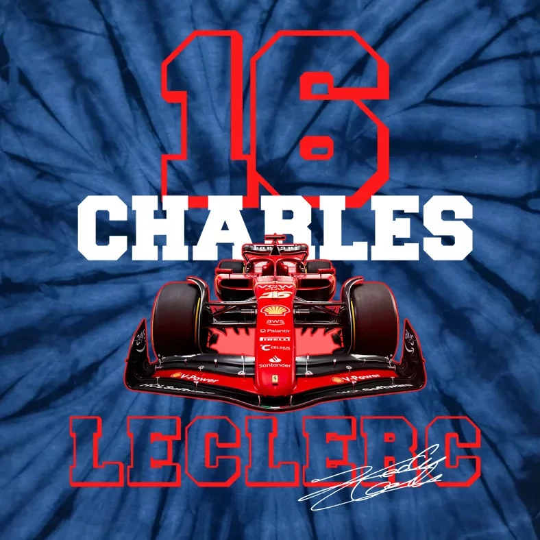 Cool Charles Leclerc 16 F1 Racing Tie-Dye T-Shirt