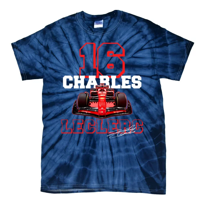 Cool Charles Leclerc 16 F1 Racing Tie-Dye T-Shirt