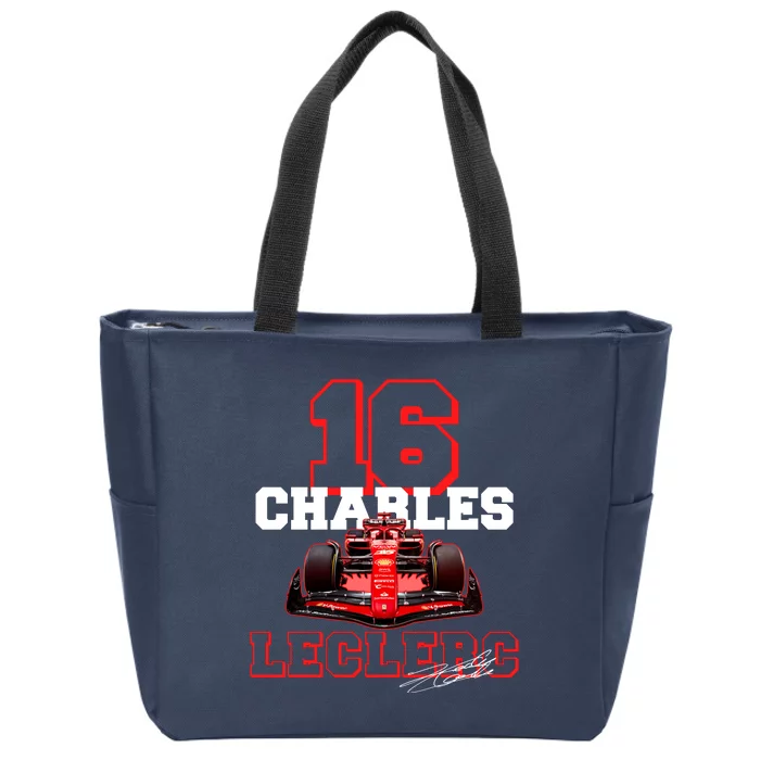 Cool Charles Leclerc 16 F1 Racing Zip Tote Bag