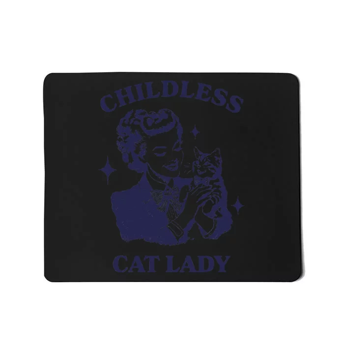 Childless Cat Lady Kamala 2024 Harris Feminist Women Rights Gift Mousepad